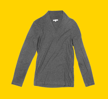 shirt on yellow backgroundの写真素材