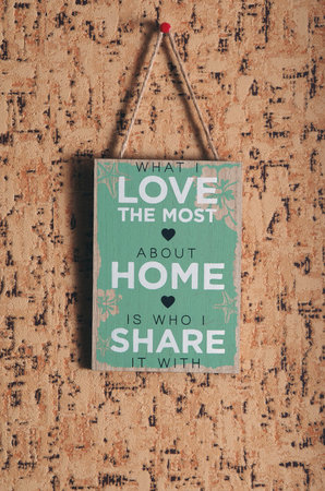 Home sharing sign closeupの写真素材