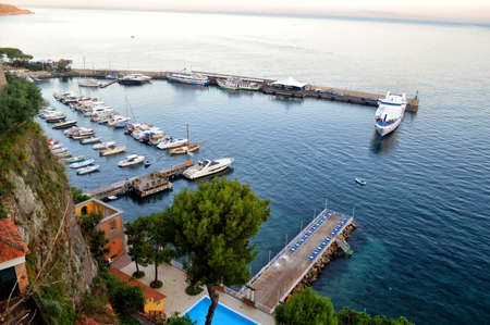 View on boats in the marinaの写真素材