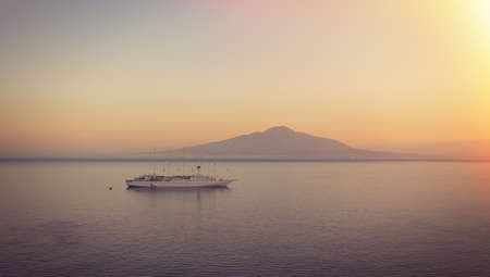 Cruise ships in the seaの写真素材