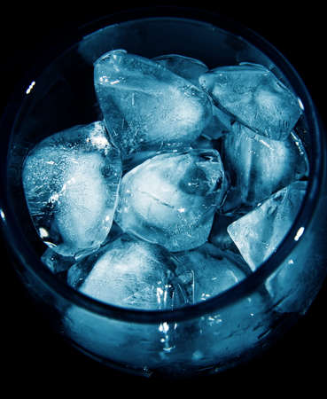 Ice in the glass closeupの写真素材