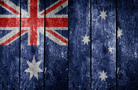 wooden background with the country flagの写真素材