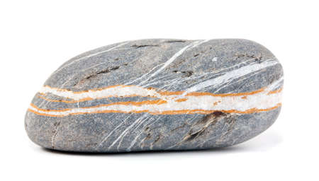 Sea stone isolated on the whiteの写真素材