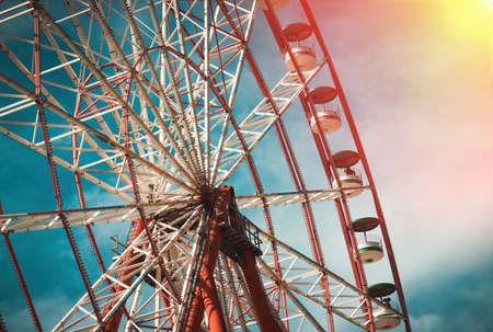 Ferris wheel in park. Batumi.Georgiaの写真素材