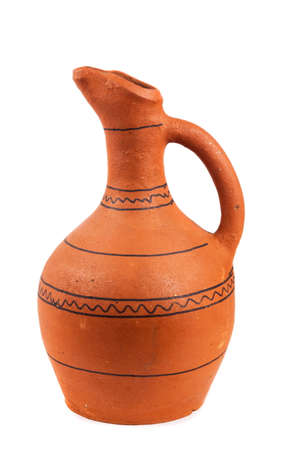 Georgian clay pottery on the whiteの写真素材