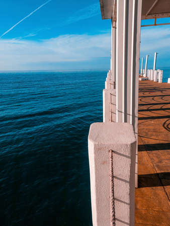 Beautiful sea and the deck. Batumi.Georgiaの写真素材