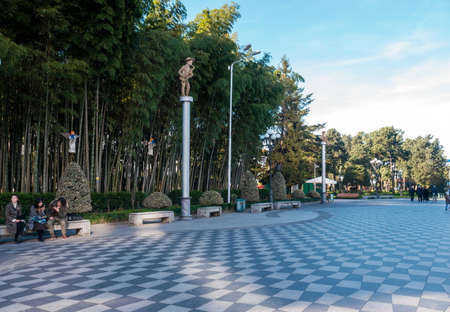 BATUMI, GEORGIA- January 11, 2019: Traveling in beautiful modern Batumi.Batumi boulevard. Georgiaのeditorial素材
