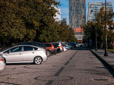 BATUMI, GEORGIA- January 11, 2019: Traveling in beautiful modern Batumi. Georgiaのeditorial素材