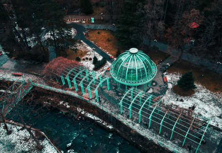 Park of Borjomi view from the cable carのeditorial素材