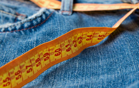 Meter closeup on the jeansの写真素材