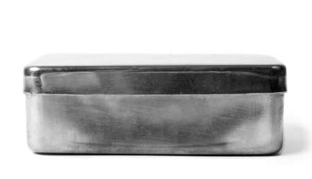 Old metal box on the whiteの写真素材