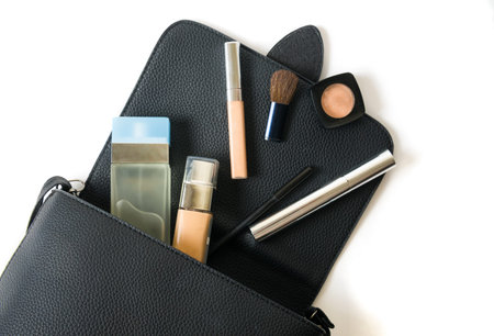 Cosmetics objects in the bag