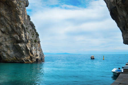 Travel in Italy. Amalfi coast with the seaの写真素材