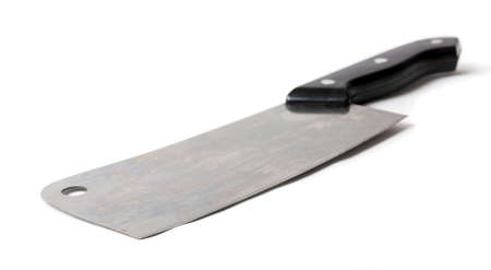 Kitchen knife isolated on the whiteの写真素材