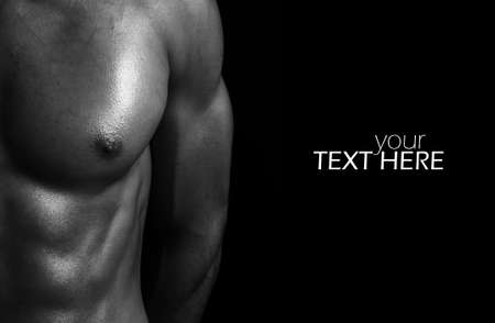 Muscular body with the copy spaceの写真素材