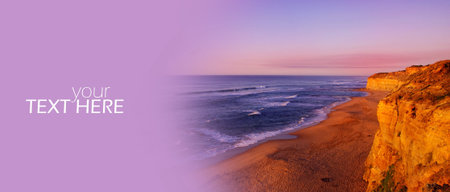 Ocean coast with copy space