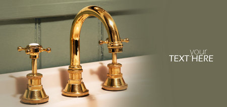Water tap with the copy space