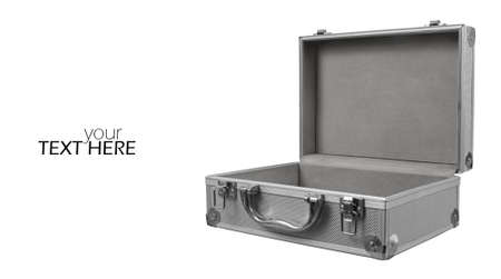 Metal case with the copy spaceの写真素材