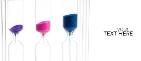 Sand clock with the copy space