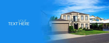 Residential house with copy spaceの写真素材