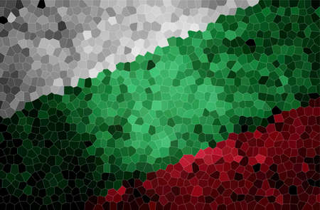 Stained glass country flag abstract backgroundの写真素材