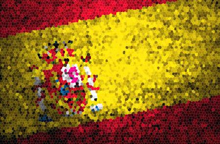 Stained glass country flag abstract backgroundの写真素材