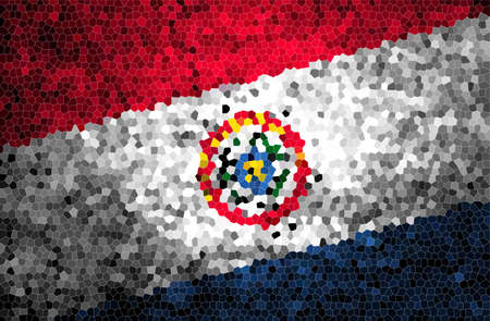 Stained glass country flag abstract backgroundの写真素材