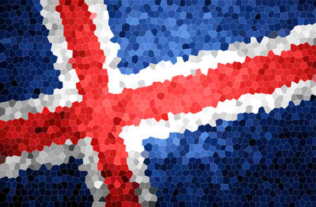 Stained glass country flag abstract backgroundの写真素材