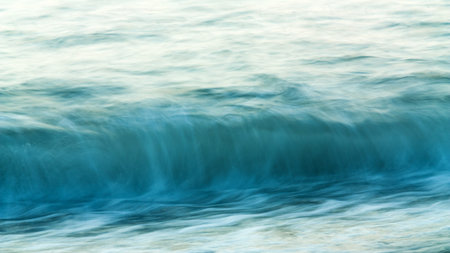 Waves details in the black sea. Long exposure.Batumi. Georgia