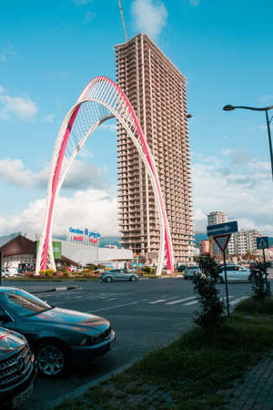 Batumi. Georgia - September 23, 2020: Modern housing infrastructure in Batumi. Georgiaのeditorial素材