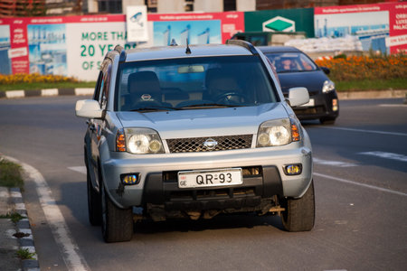 Batumi. Georgia - September 28, 2020: Nissan X-Trail on the streets of Batumi
