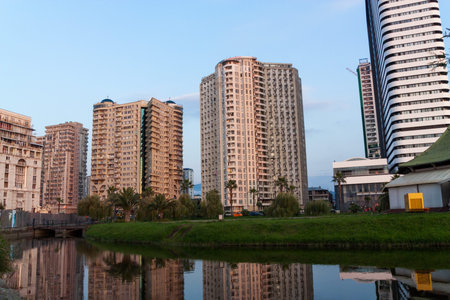 Batumi. Georgia - September 26, 2020: Modern housing infrastructure in Batumi. Georgia