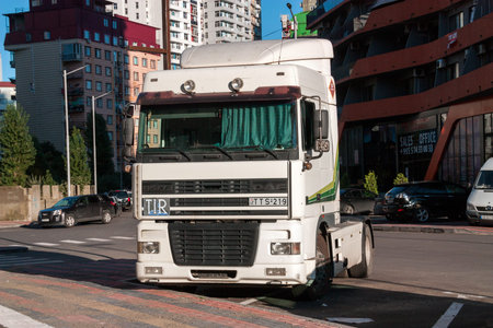 Batumi. Georgia - October 6, 2020: DAF truck on the streets of Batumi