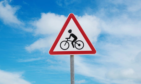 Bikers on the road sgin closeup