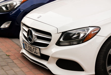 Batumi. Georgia - October 11, 2020: Mercedes on the streets of Batumi