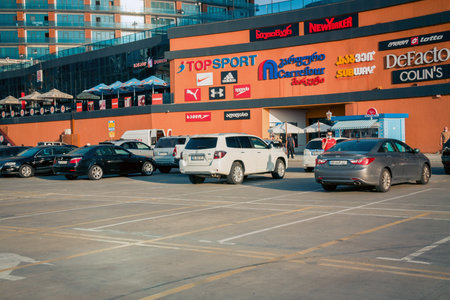 Batumi. Georgia - October 12, 2020: Metro City shopping center with many stores in Batumi