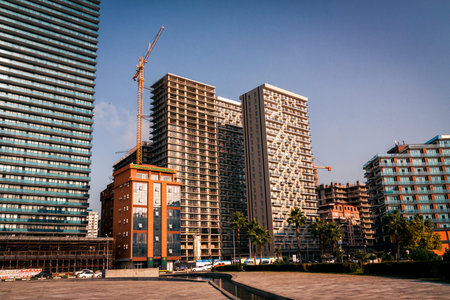 Batumi. Georgia - October 27, 2020: Modern housing infrastructure in Batumi. Georgia