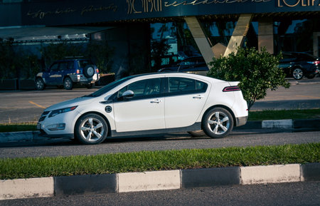 Batumi. Georgia-October 21, 2020: Chevrolet Volt on the streets of Batumiのeditorial素材