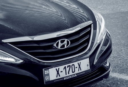 Batumi. Georgia - October 30, 2020: Hyundai  on the streets of Batumiのeditorial素材