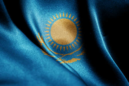 Abstract smooth silk background with the country flagの写真素材