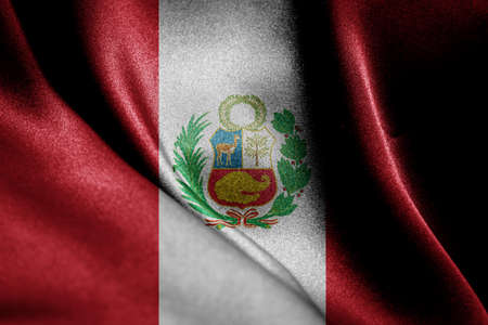 Abstract smooth silk background with the country flagの写真素材