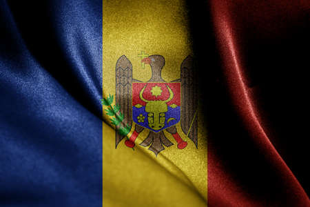 Abstract smooth silk background with the country flagの写真素材