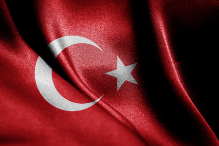Abstract smooth silk background with the country flag