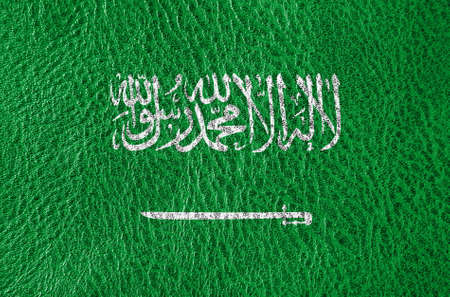 abstract leather texture with the flagの写真素材