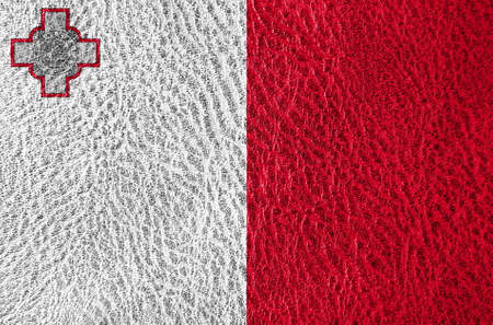 abstract leather texture with the flagの写真素材