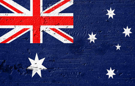 Country flag painted on the wallの写真素材