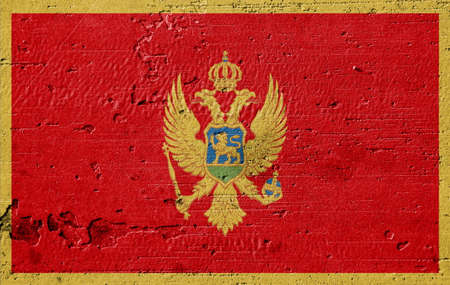 Country flag painted on the wallの写真素材