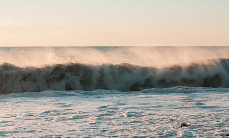 Waves details in the black sea.Batumi. Georgia