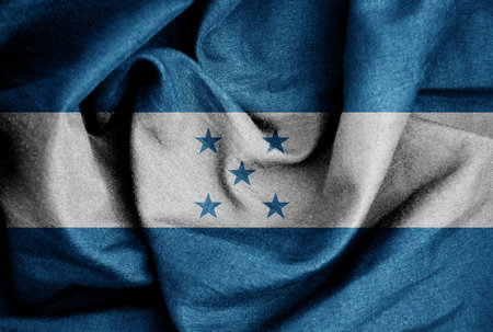 Flag texture on the silk background