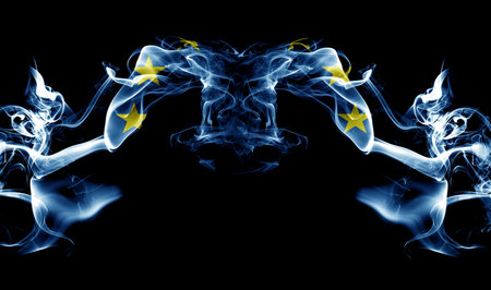 Abstract smoke with the flag